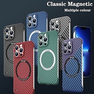 telefoon hoesje Voor Apple iPhone 15 Pro Max Plus iPhone 14 Pro Max iPhone 13 Pro Max 12 11 Slanke behuizing Met Magsafe Ultra dun Schokbestendig Hiilikuitu PC Lightinthebox