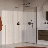 BRAUER Orion inloopdouche helder glas 100x200 incl. glascoating Gunmetal PVD