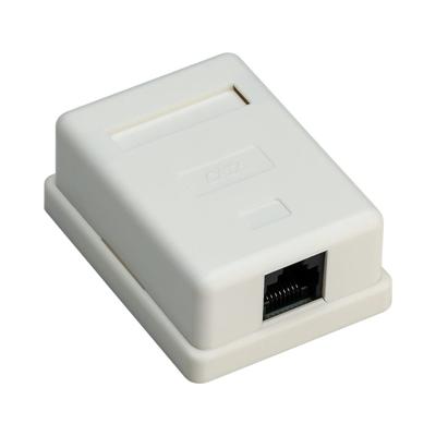 RJ45 Wandcontactdoos Opbouw - CAT-6 - 1x RJ45 - UTP - Netwerkdoos - Wit