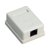 RJ45 Wandcontactdoos Opbouw - CAT-6 - 1x RJ45 - UTP - Netwerkdoos - Wit