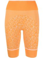 adidas by Stella McCartney short cycliste à imprimé léopard - Orange - thumbnail