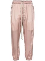 Rick Owens pantalon de jogging court à lien de resserrage - Rose - thumbnail