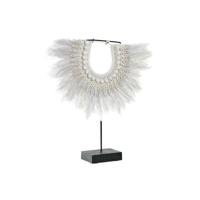 Decoratieve figuren DKD Home Decor Ijzer Veer Schelpen (42 x 9.5 x 44 cm)