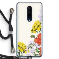Wilde bloemen: OnePlus 7 Pro Transparant Hoesje met koord