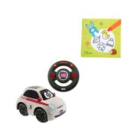 Chicco bundel - Fiat 500 - Bestuurbare Speelgoedauto & Babyboekje - Kleuren met water - Seizoenen - thumbnail