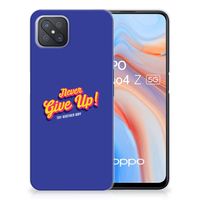 OPPO Reno4 Z | A92s Siliconen hoesje met naam Never Give Up - thumbnail