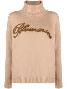 Blumarine pull à logo en intarsia - Tons neutres