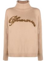 Blumarine pull à logo en intarsia - Tons neutres