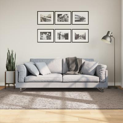 VidaXL Vloerkleed pamplona shaggy hoogpolig modern 160x230 cm beige