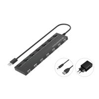 Conceptronic HUBBIES08BP USB 2.0-hub 7 poorten Zwart
