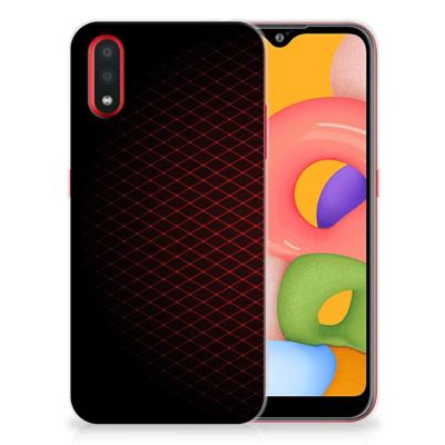 Samsung Galaxy A01 | TPU bumper | Geruit Rood