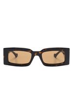 Gucci Eyewear lunettes de soleil rectangulaires à plaque logo - Noir - thumbnail