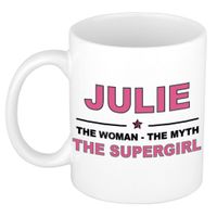 Julie The woman, The myth the supergirl cadeau koffie mok / thee beker 300 ml