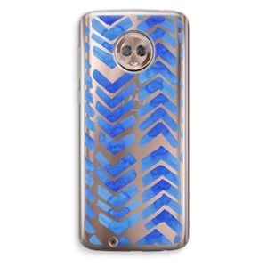 Blauwe pijlen: Motorola Moto G6 Transparant Hoesje