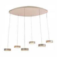 Freelight Hanglamp Alieno 6 lichts ovaal L 120 cm comfortlift beige