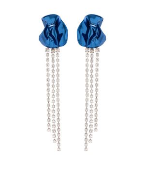 Sterling King boucles d'oreilles Georgia à ornements en cristal - Argent