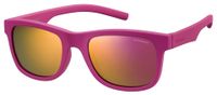 Polaroid zonnebril 8020/S CYQ/AI junior wayfarer roze/grijs - thumbnail