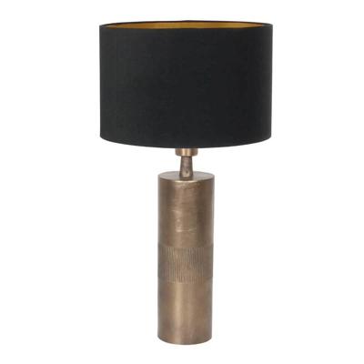 Steinhauer Tafellamp bronsBassiste met zwarte kap - 3980BR