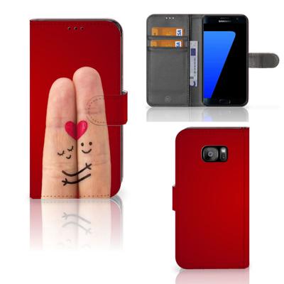 Samsung Galaxy S7 Edge | Wallet Case | met Pasjes | Liefde - Origineel Romantisch Cadeau