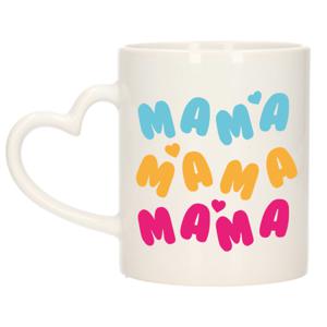 Cadeau koffie/thee mok voor mama - multi - hartjes/liefde - hartjes oor - Moederdag