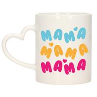 Cadeau koffie/thee mok voor mama - multi - hartjes/liefde - hartjes oor - Moederdag