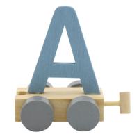 JeP kids houten treinletter A-blauw