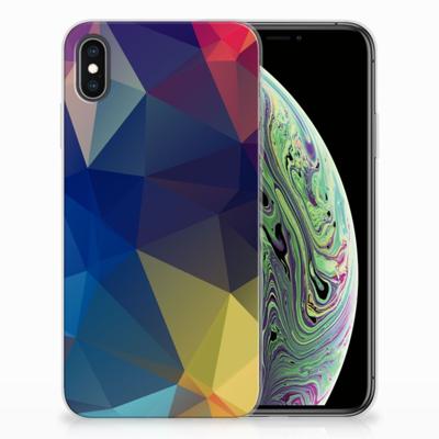Apple iPhone Xs Max | TPU Hoesje | Polygon Dark