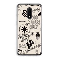 Good vibes: OnePlus 7 Transparant Hoesje Good vibes: OnePlus 7 Transparant Hoesje