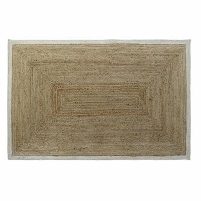Tapijt DKD Home Decor Scandi Polyester Katoen Wit Lichtbruin Jute 120 x 180 x 1 cm