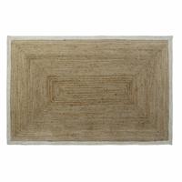 Tapijt DKD Home Decor Scandi Polyester Katoen Wit Lichtbruin Jute 120 x 180 x 1 cm