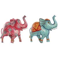 Decoratieve figuren Home ESPRIT Blauw Fuchsia 40 x 12 x 40 cm (2 Stuks)