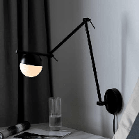 Wand of plafondlamp zwart &apos;Contina&apos; Nordlux G9 fitting modern verstelbaar