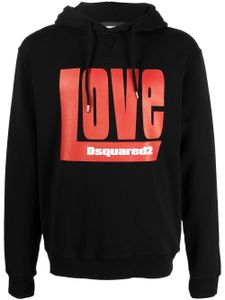 DSQUARED2 hoodie à logo imprimé - Noir