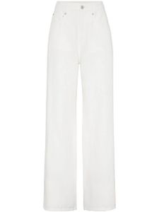 Brunello Cucinelli jean ample à design cinq poches - Blanc