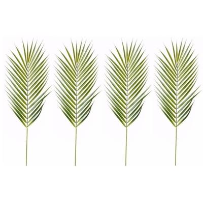 Kunstplant - 4x - Chamaedorea - palm blad - 75 cm - groen - nepplanten