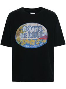 RHUDE t-shirt Dimora en coton - Noir