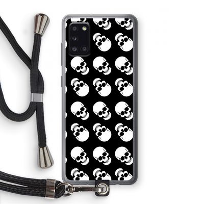 Musketon Skulls: Samsung Galaxy A31 Transparant Hoesje met koord