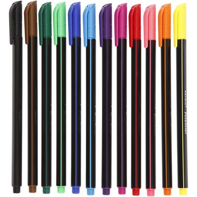 Colortime fineliners, lijndikte 0,6-0,7 mm, diverse kleuren, 12 stuk/ 1 doos