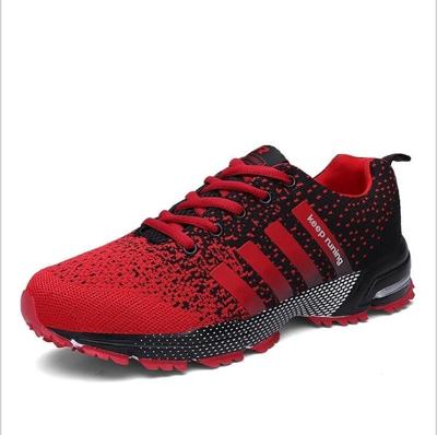 Outdoor Antiskid ademend trekking Hunting toerisme berg sneakers casual schoenen schoenmaat: 5.5 (zwart en rood)