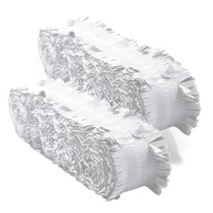Folat Feest/verjaardag versiering - 2x - crepe slingers - wit - 24 mtr - papier - feestartikelen