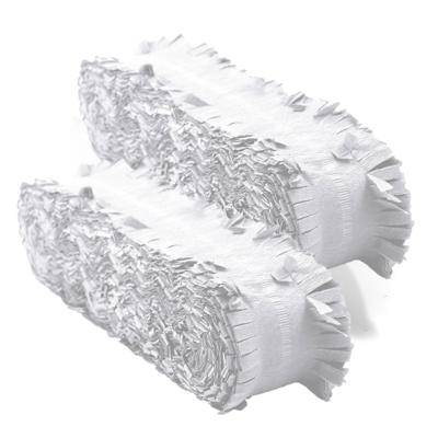 Folat Feest/verjaardag versiering - 2x - crepe slingers - wit - 24 mtr - papier - feestartikelen