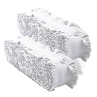 Folat Feest/verjaardag versiering - 2x - crepe slingers - wit - 24 mtr - papier - feestartikelen