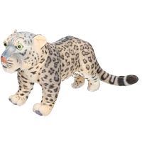 Living Earth serie - Pluche knuffel dieren Sneeuwluipaard van 35 cm