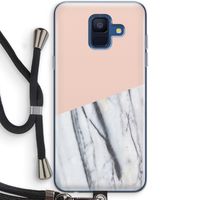 A touch of peach: Samsung Galaxy A6 (2018) Transparant Hoesje met koord