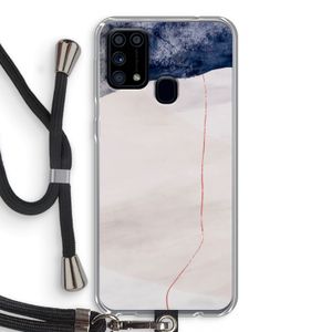 Stone White: Samsung Galaxy M31 Transparant Hoesje met koord