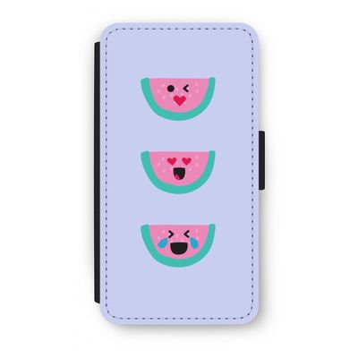 Smiley watermeloen: iPhone X Flip Hoesje