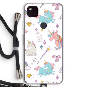 Fantasiewereld: Pixel 4a 5G Transparant Hoesje met koord