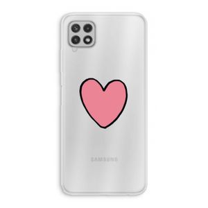 Hartje: Samsung Galaxy A22 4G Transparant Hoesje