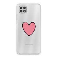 Hartje: Samsung Galaxy A22 4G Transparant Hoesje