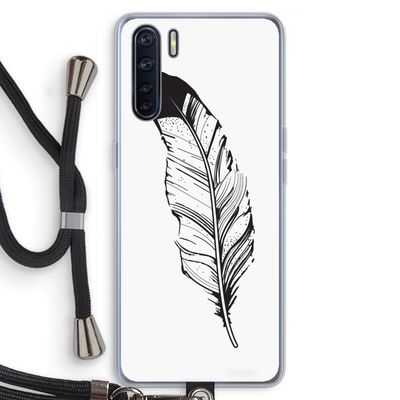 Pluim: Oppo A91 Transparant Hoesje met koord
